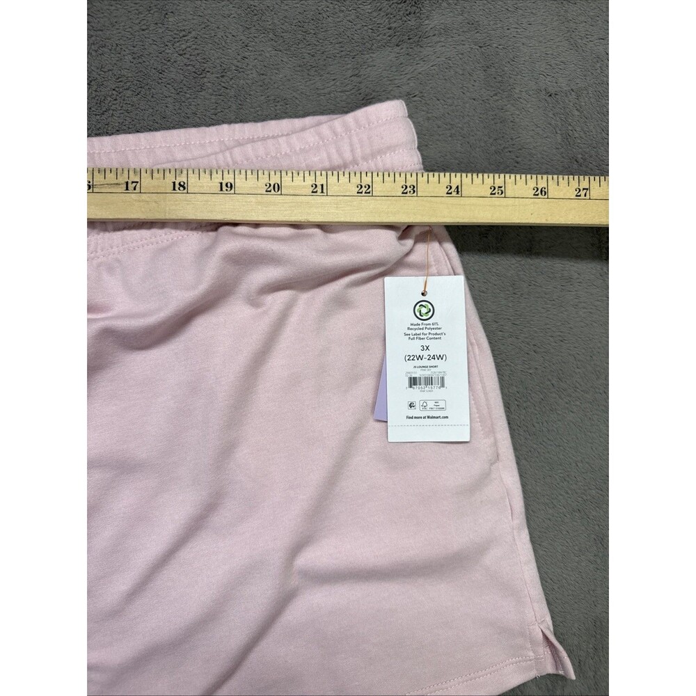 Joyspun Women’s Pink Lounge Sleep Shorts Drawstring Pockets 3X (22W-24W) - Picture 5 of 11